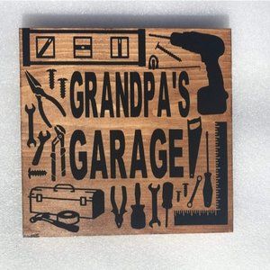 Grandpa's Garage Wooden Sign